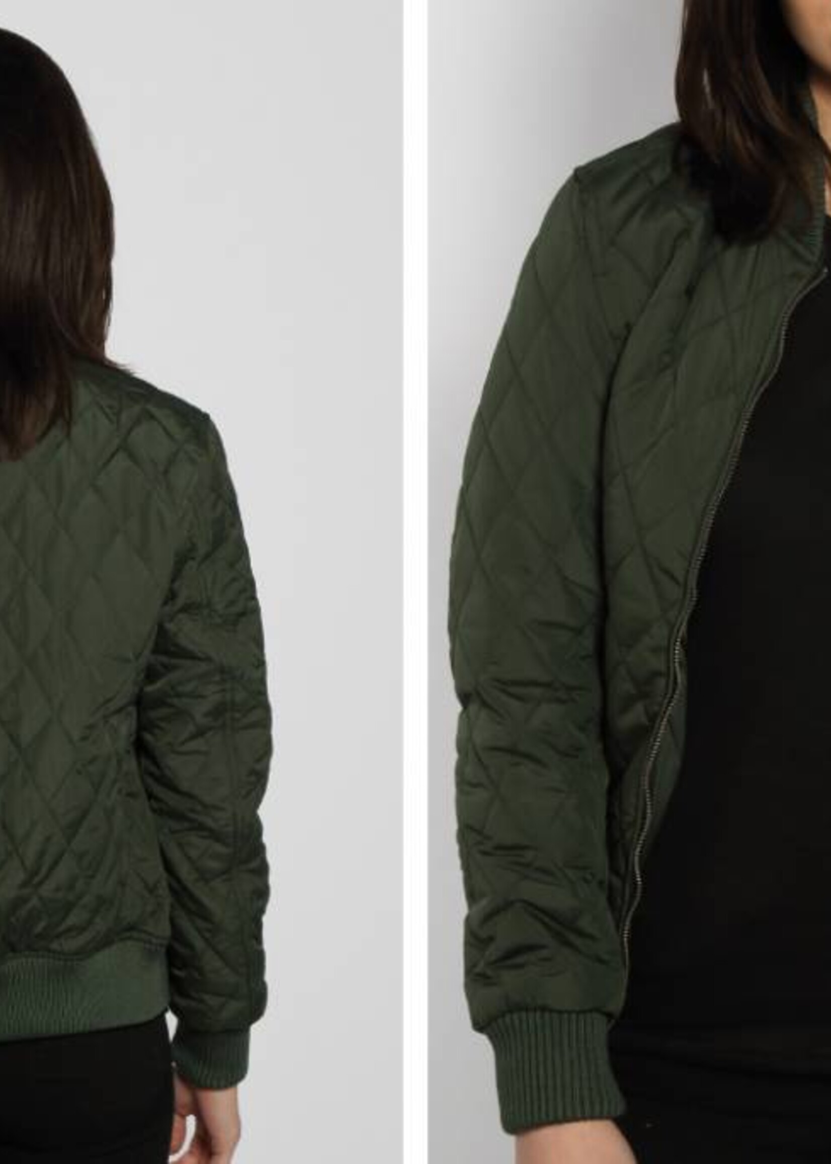 QUILT BOMBER JACKET OLIVE (WMN)