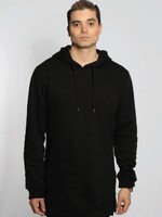 SIDE-ZIP LONG HOODY BLACK (MEN)