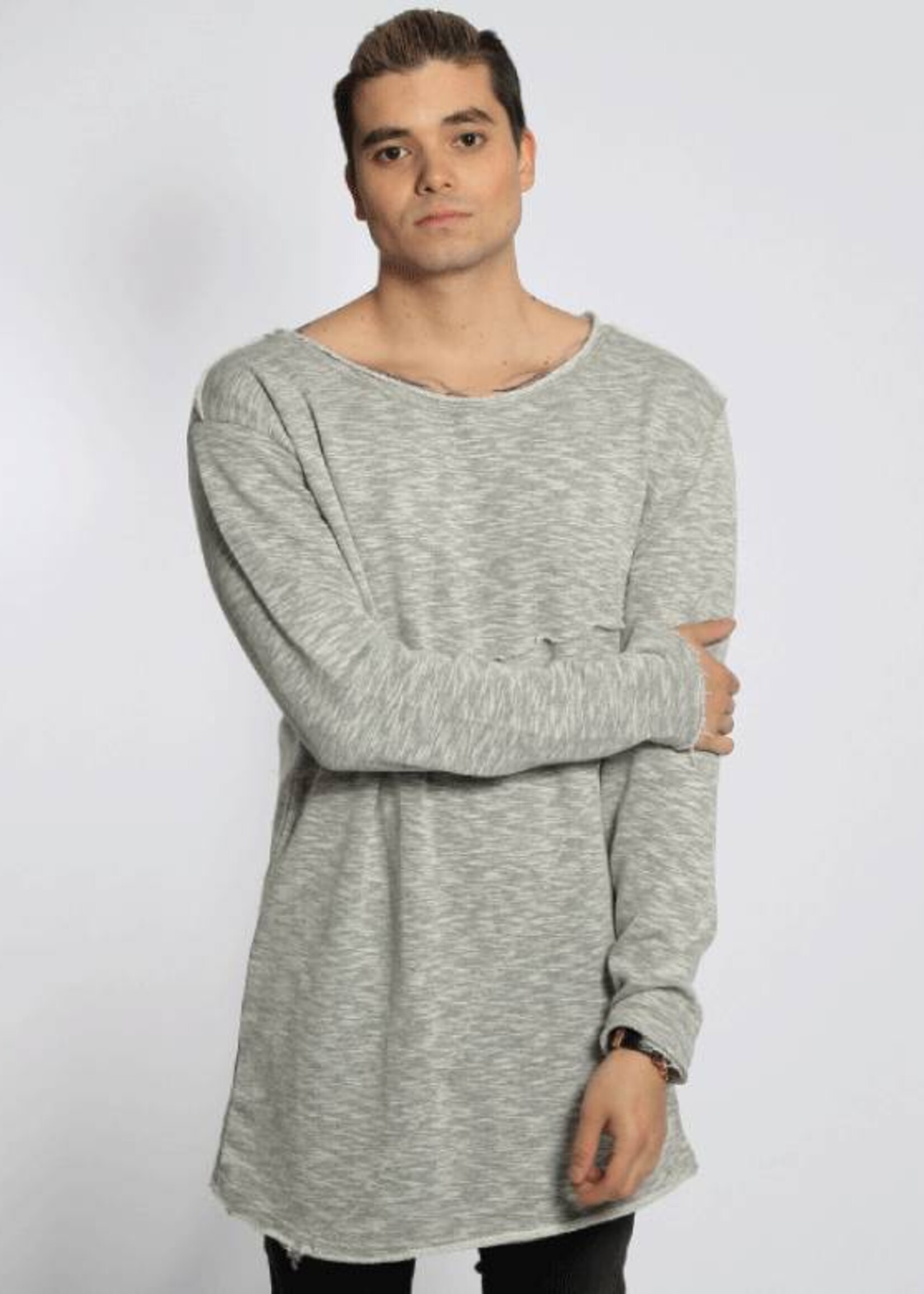 TERRY LONG CREW LIGHT GREY