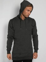 SIDE ZIP LONG HOODY DARK GREY (MEN)