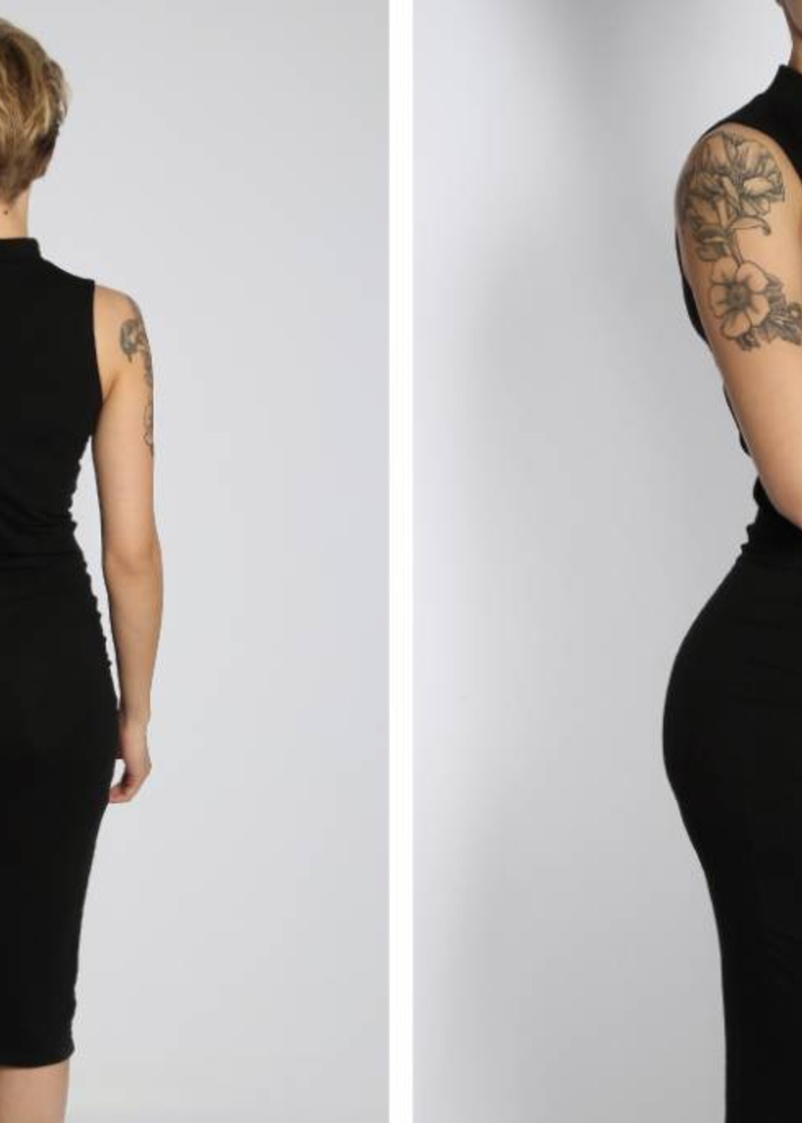 TURTLENECK DRESS BLACK