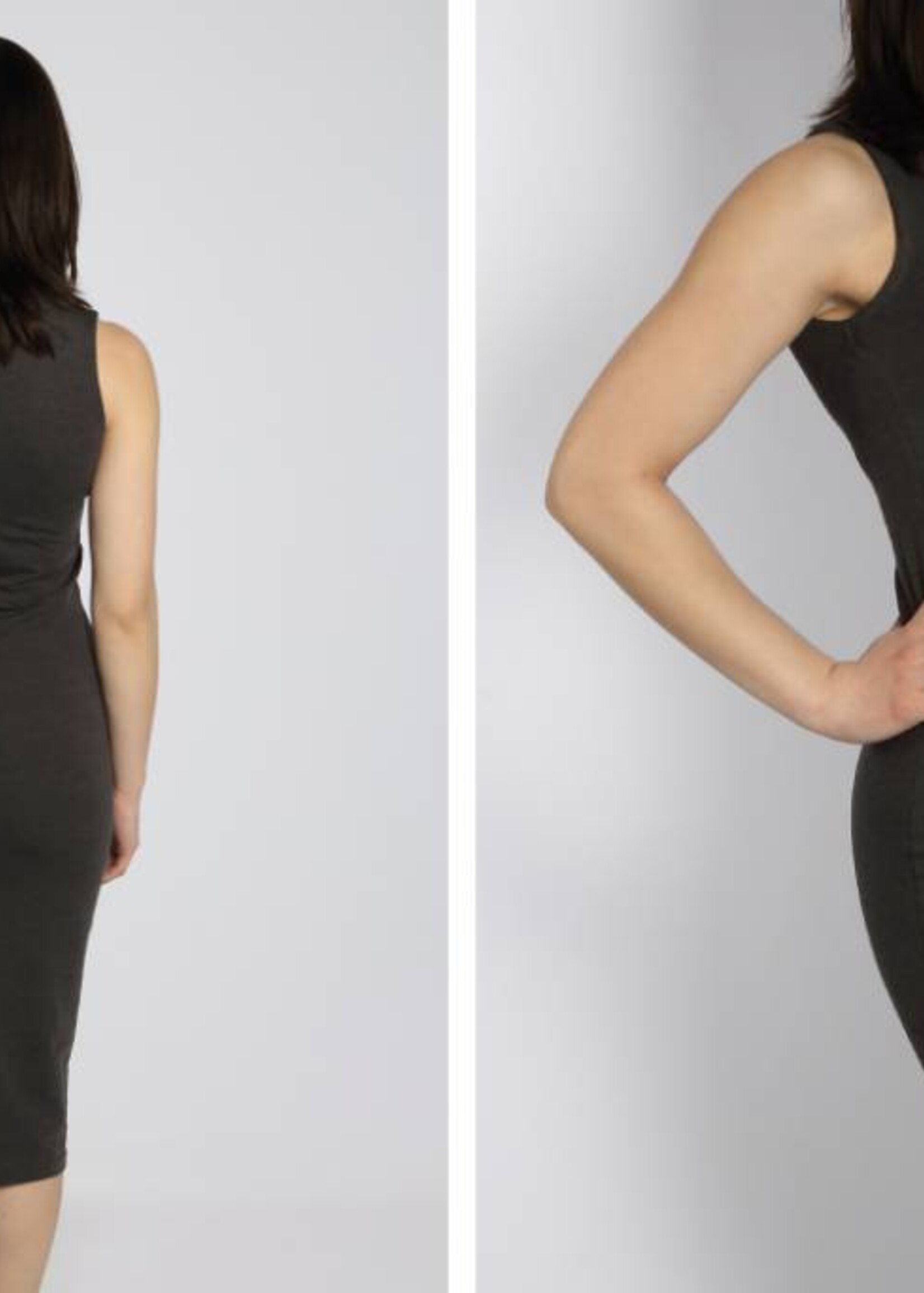 TURTLENECK DRESS GREY