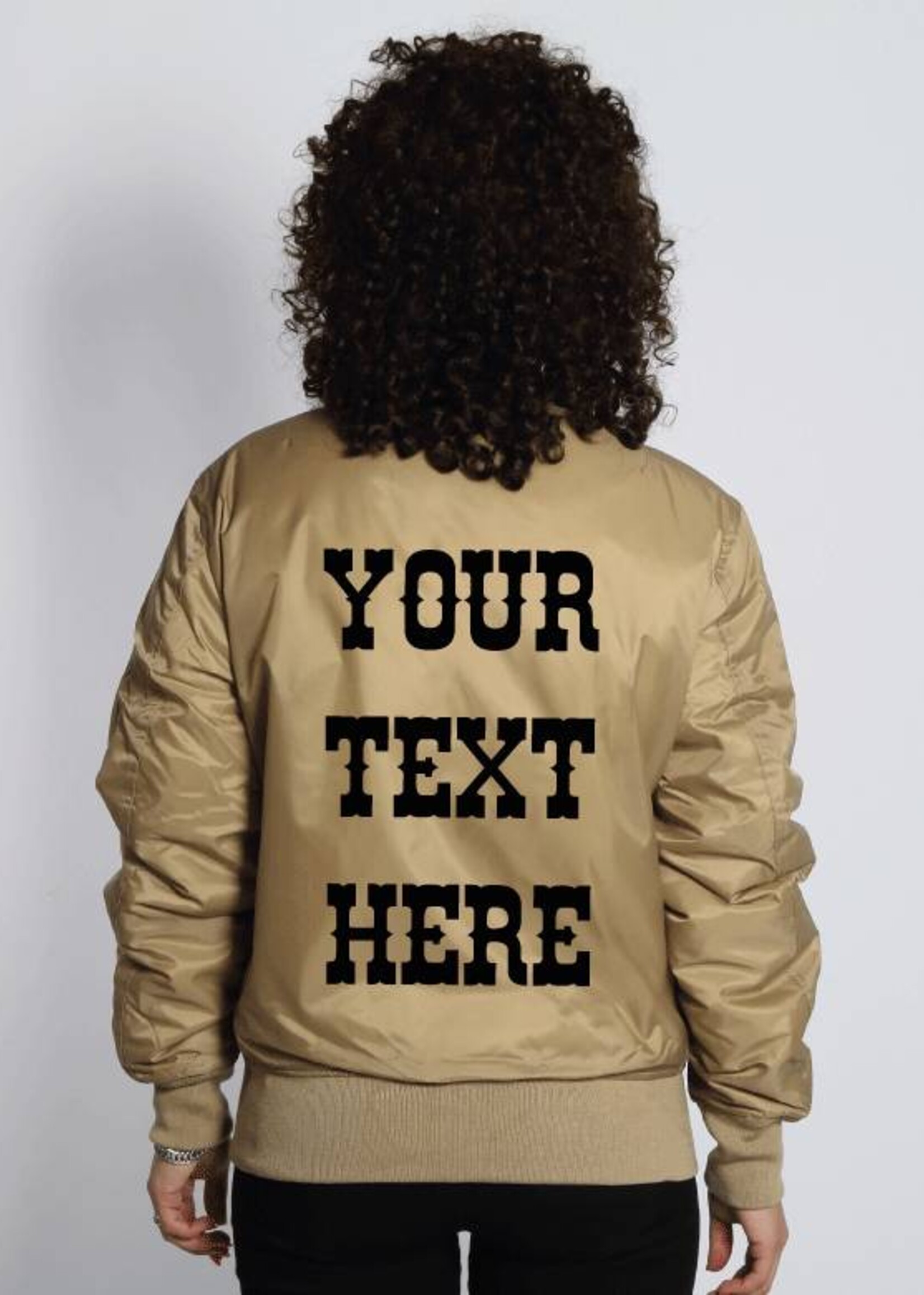CUSTOM TEXT BOMBER (WMN)
