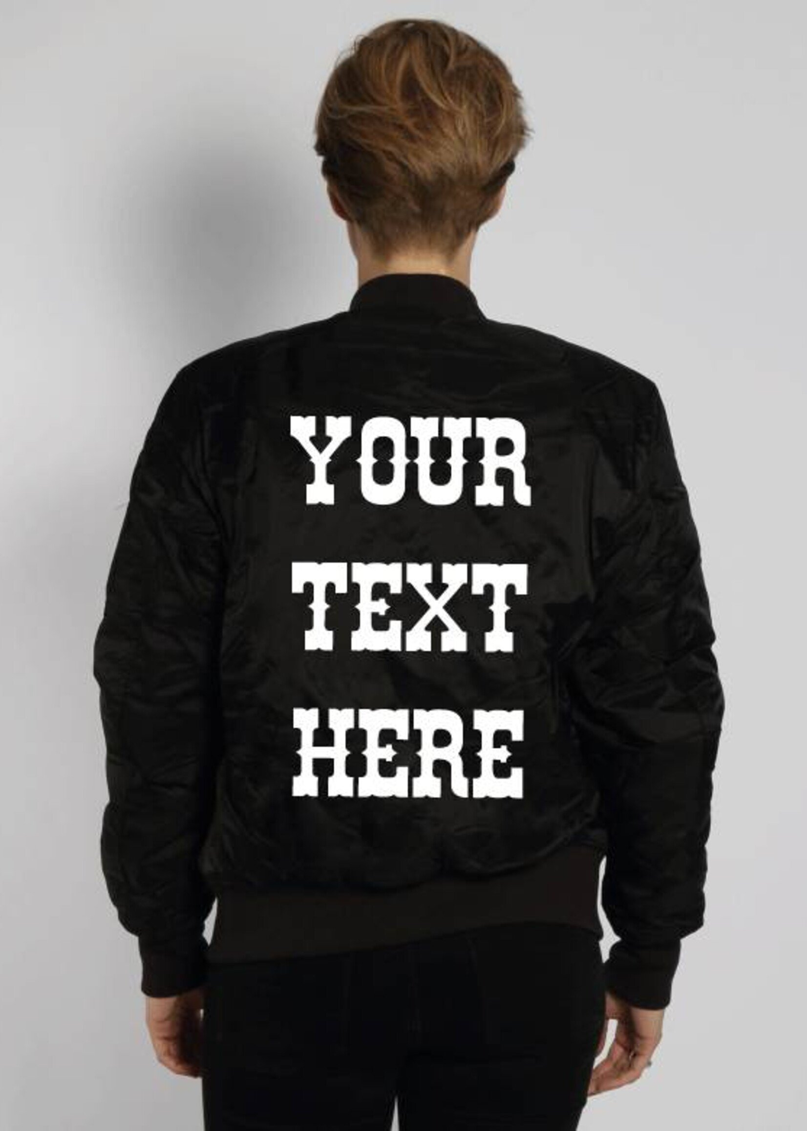 CUSTOM TEXT BOMBER (WMN)
