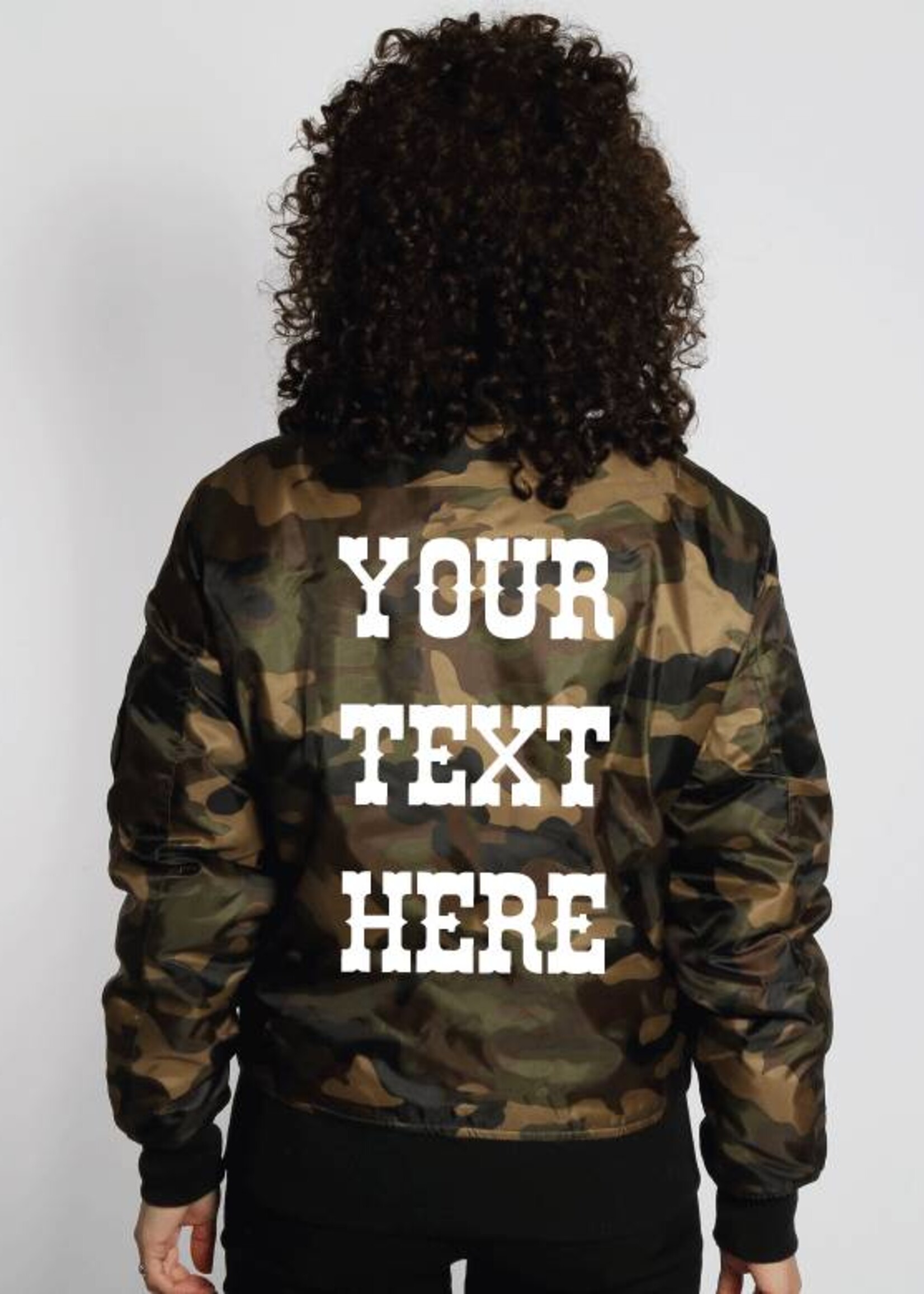 CUSTOM TEXT BOMBER (WMN)