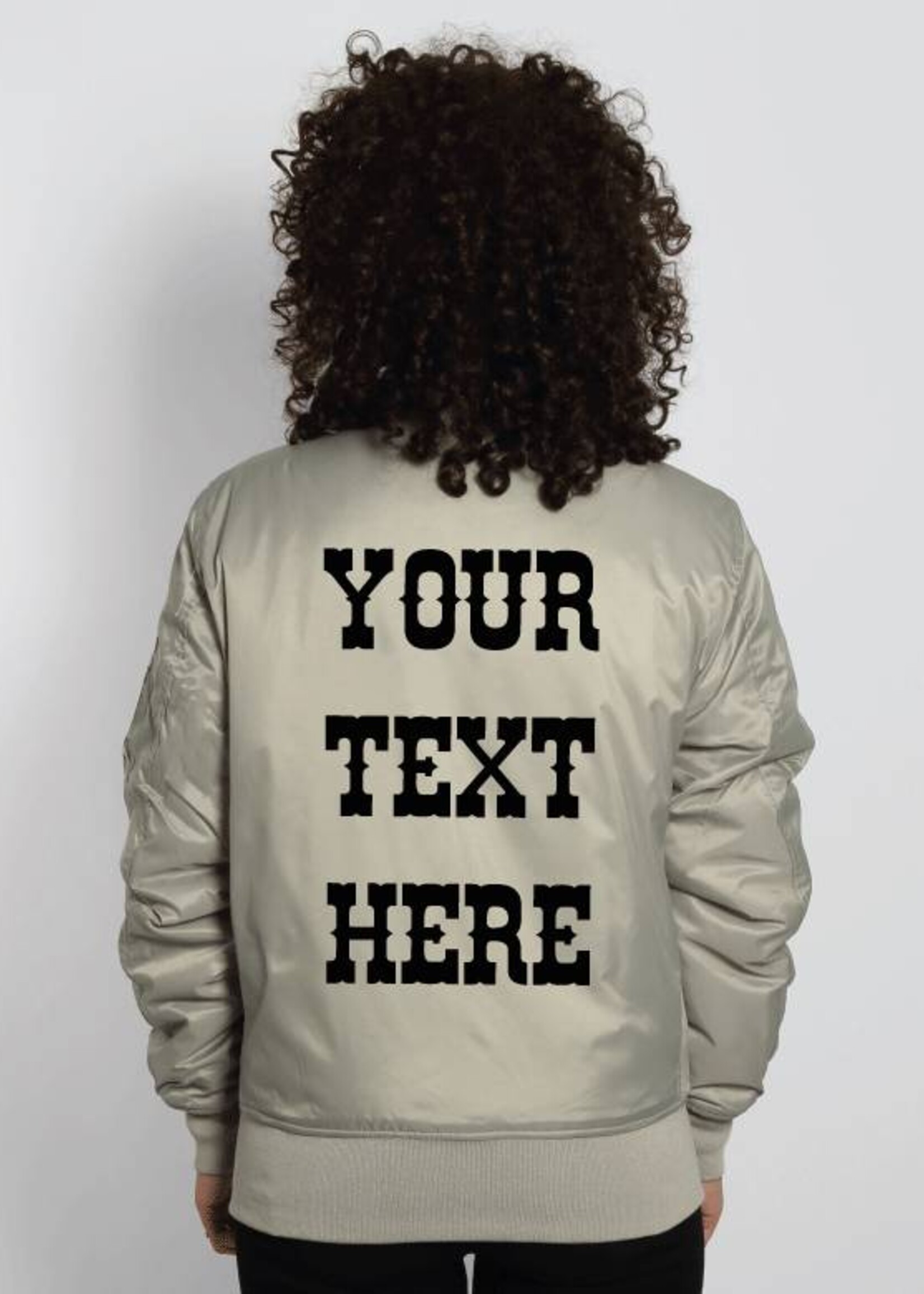 CUSTOM TEXT BOMBER (WMN)