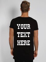 CUSTOM TEXT SIDE ZIP LONG TEE (MEN)