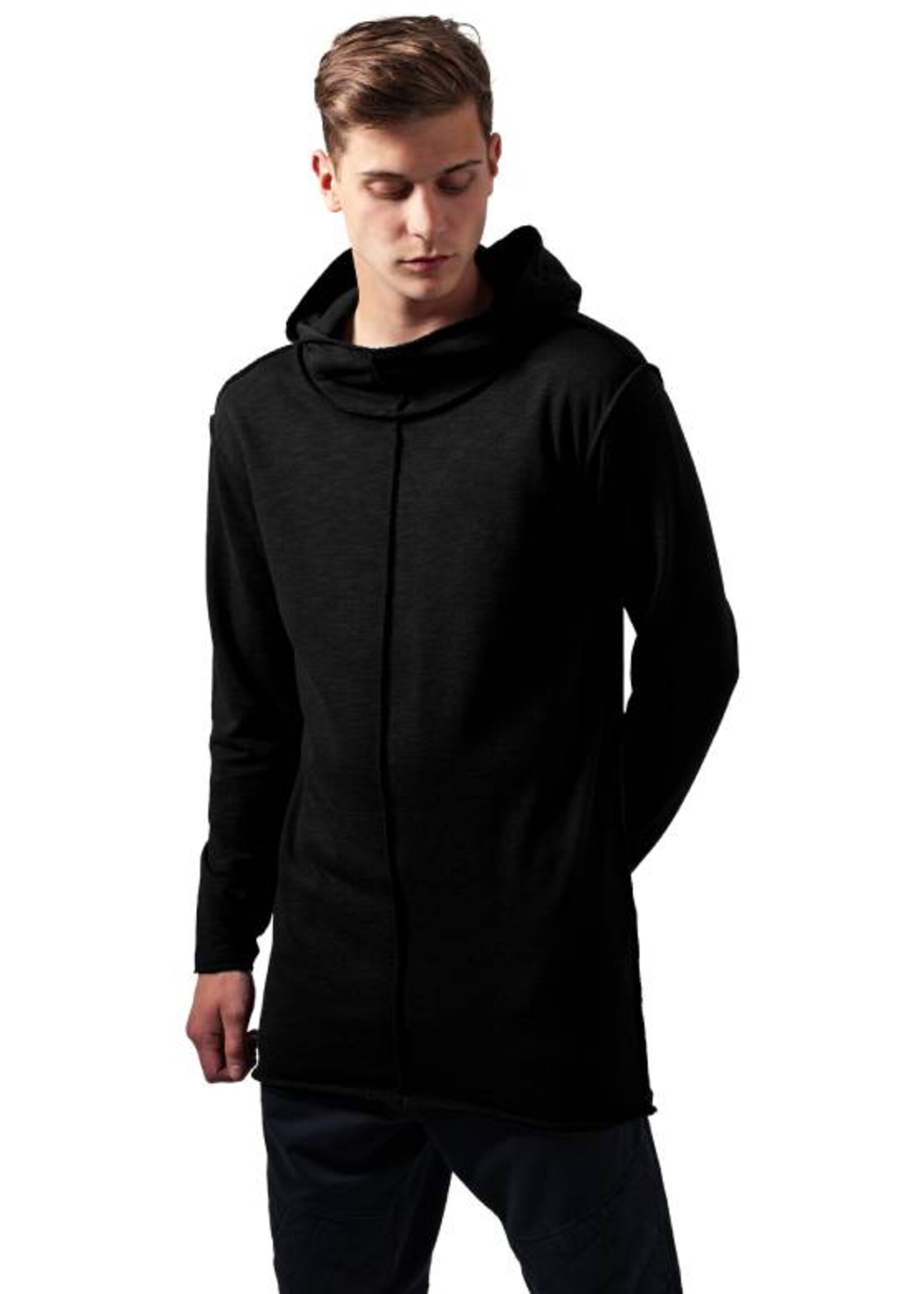 SLUB TERRY LONG HOODIE BLACK (MEN)