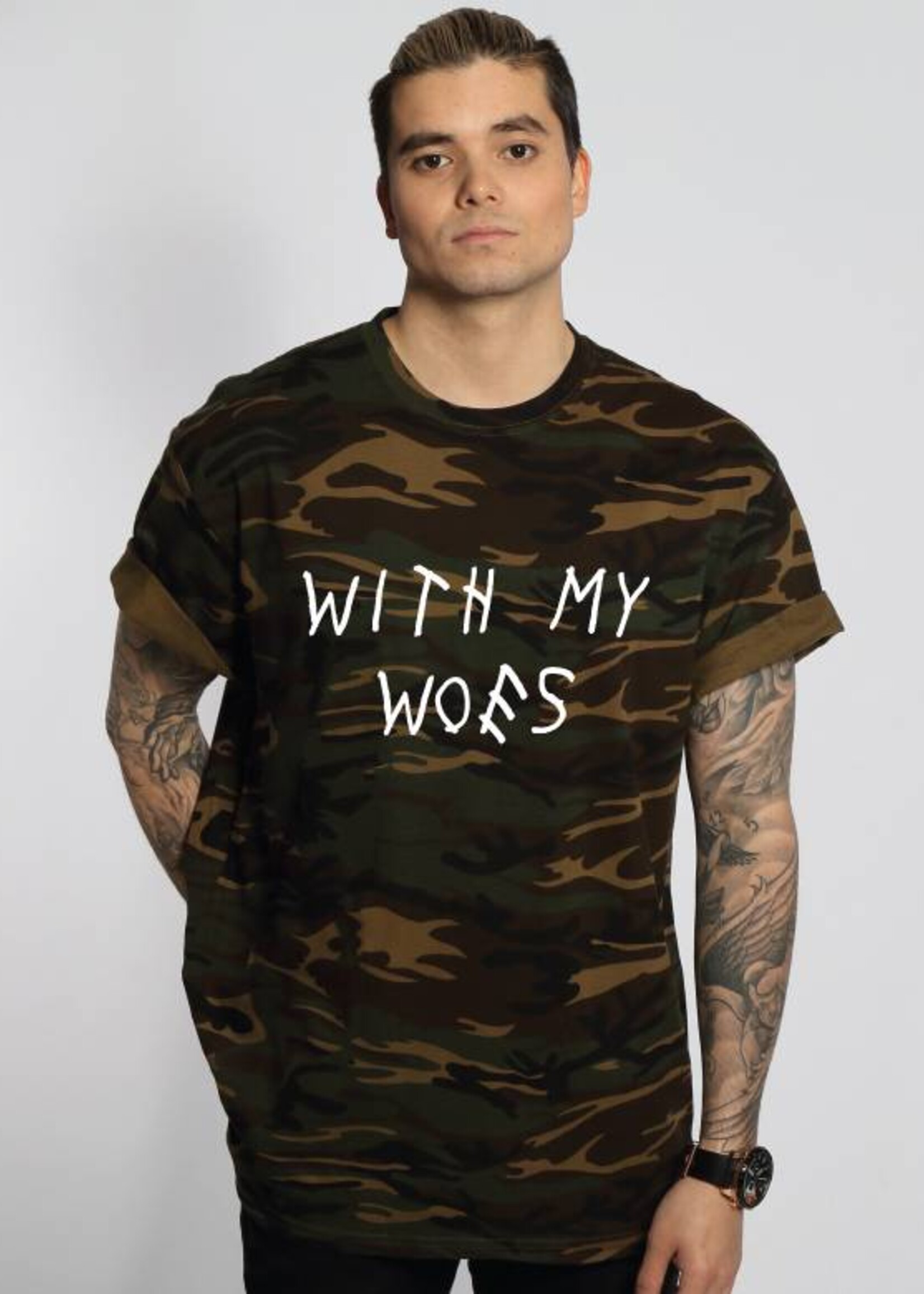 WITH MY WOES ARMY TEE (MEN)