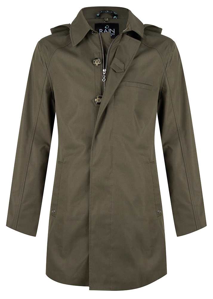 Waterproof Men's Trenchcoat Green Rain Couture Amsterdam