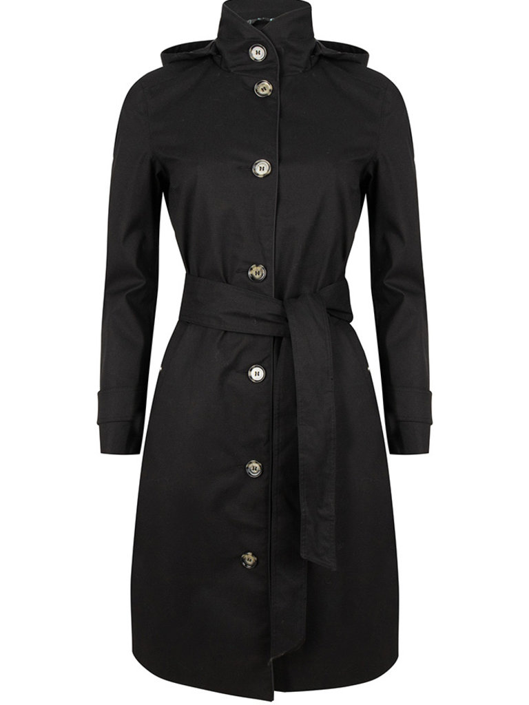 black raincoat
