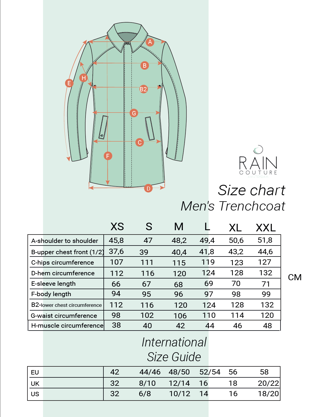 Waterproof Men's Trenchcoat - Green - Rain Couture Amsterdam