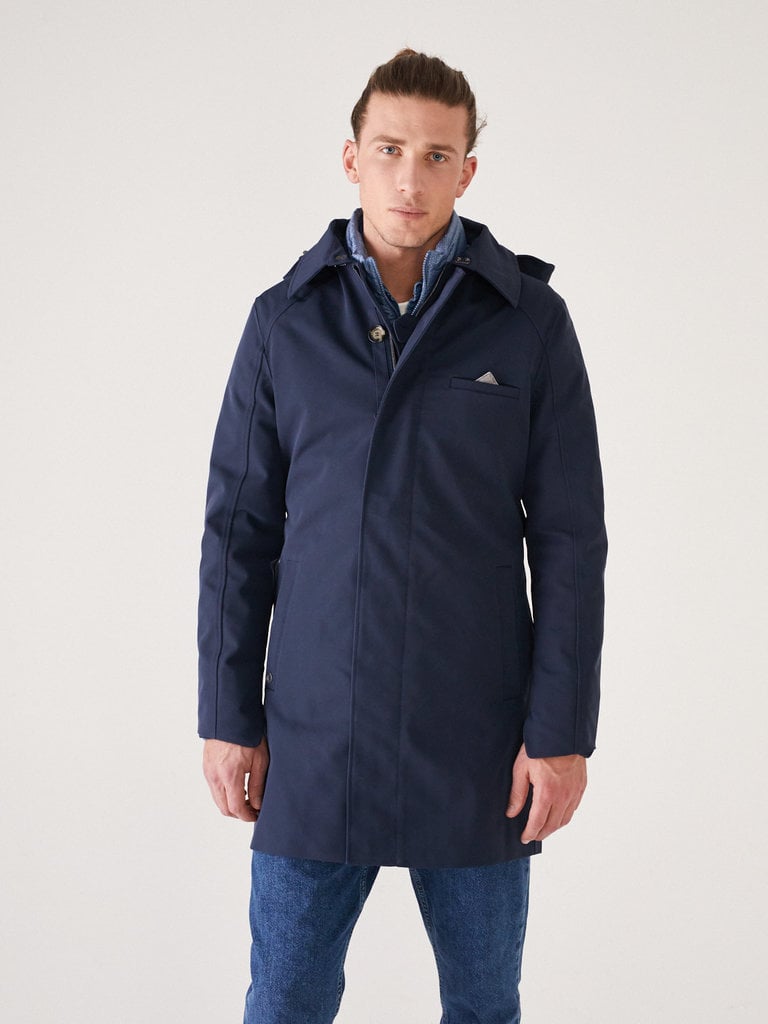 Waterproof Men's Rain Trenchcoat Navy Uni Rain Couture Amsterdam