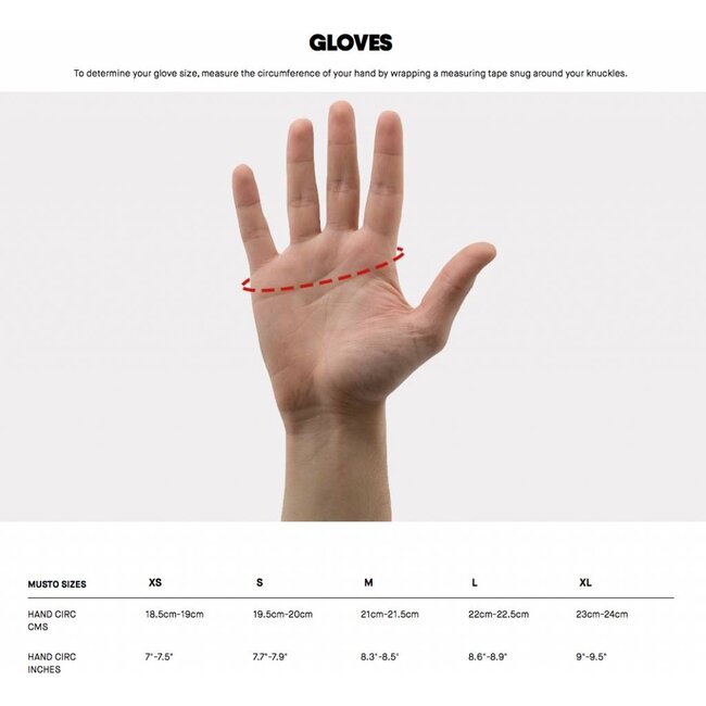 Musto Performance Glove LF Black maat S
