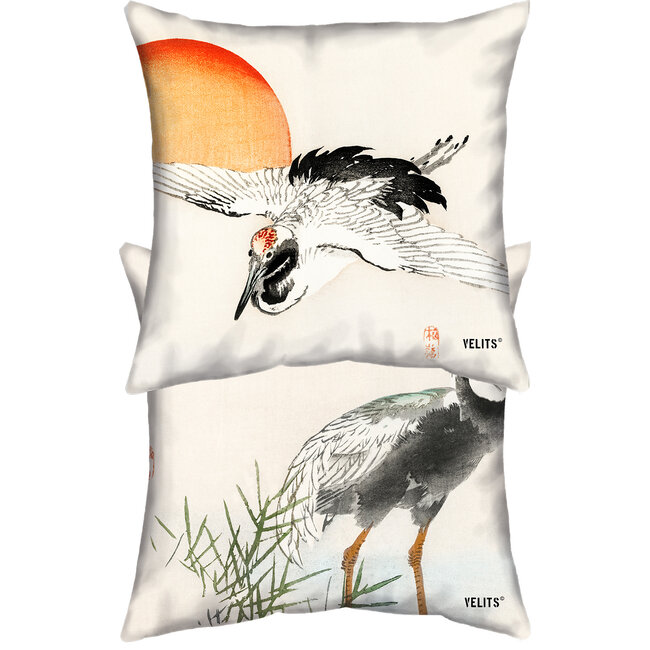 Velits Outdoor Sierkussen kraanvogel Japan