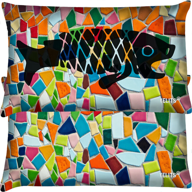 Velits Outdoor Sierkussen mozaïek patroon