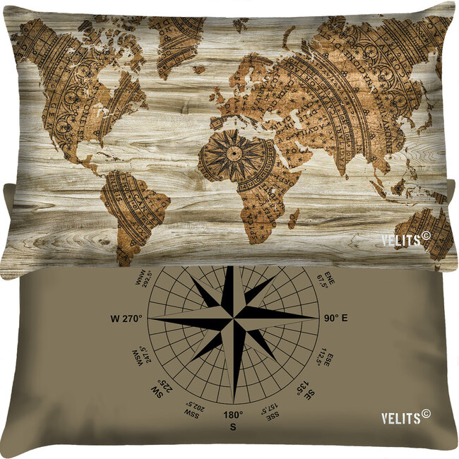 Velits Outdoor Bootkussen Wereldkaart