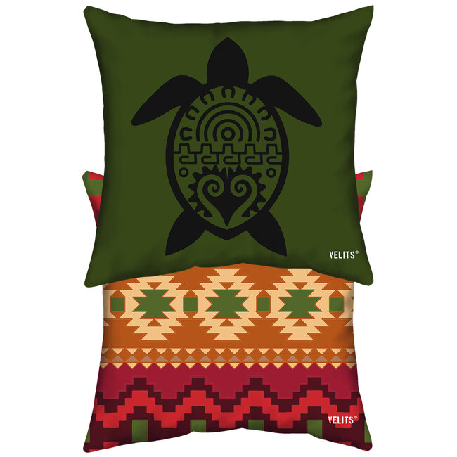 Velits Outdoor Buitenkussen print azteken schildpad