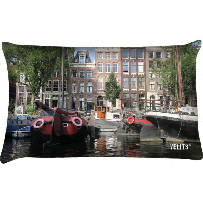 Velits Outdoor Bootkussen Amsterdamse grachten Dutchies in kleur