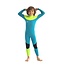 Boston neopreen wetsuit junior teal/lime blue/army