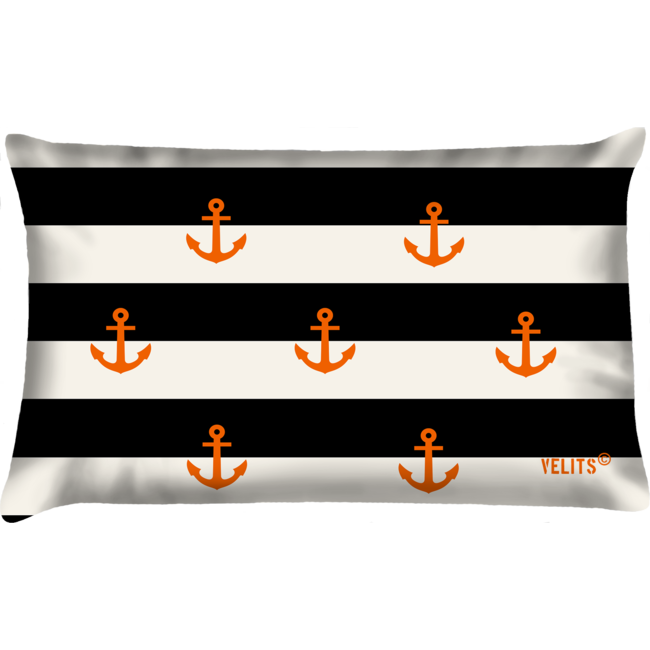 Velits Outdoor Bootkussen Orange is New Black streep ankers
