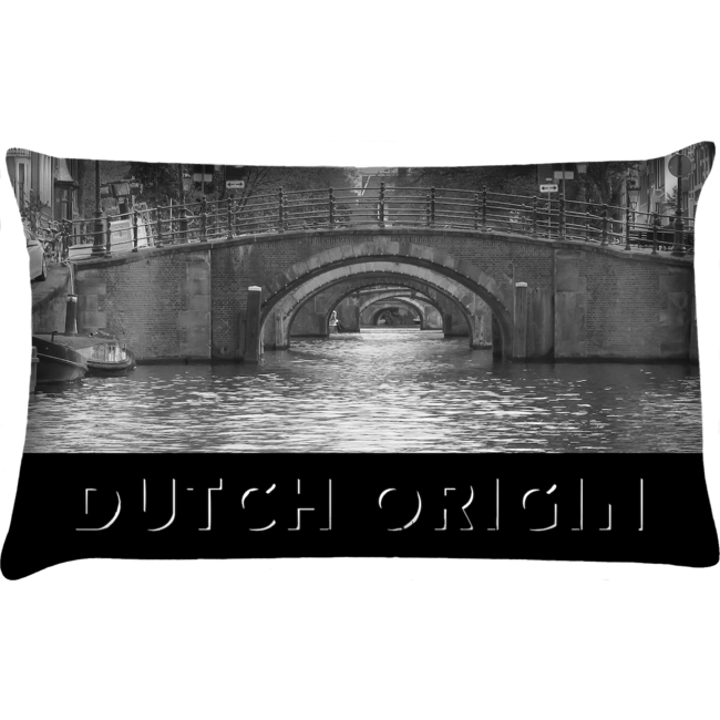 Velits Outdoor Buitenkussen Amsterdam grachten Dutchies zwart wit