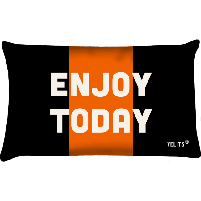 Velits Outdoor Bootkussen Orange is New Black tekst Enjoy Today