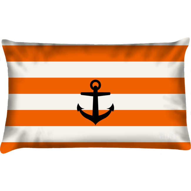 Velits Outdoor Bootkussen Orange is New Black gestreept anker