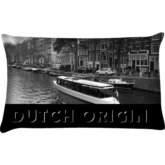 Velits Outdoor Bootkussen Amsterdam grachtenpanden Dutchies zwart wit