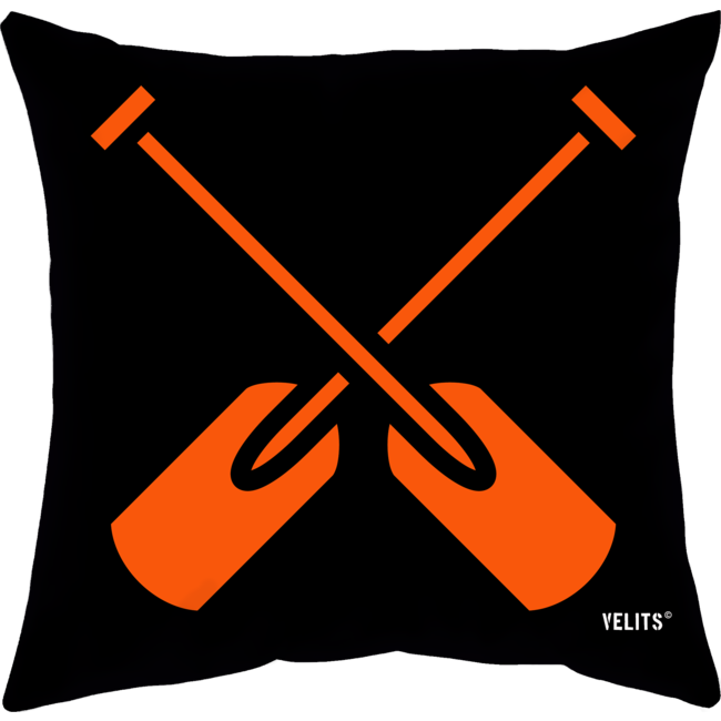 Velits Outdoor Bootkussen Orange is New Black peddels oranje zwart