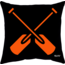 Velits Outdoor Bootkussen Orange is New Black peddels oranje zwart