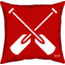 Velits Outdoor Bootkussen Dutch peddels rood