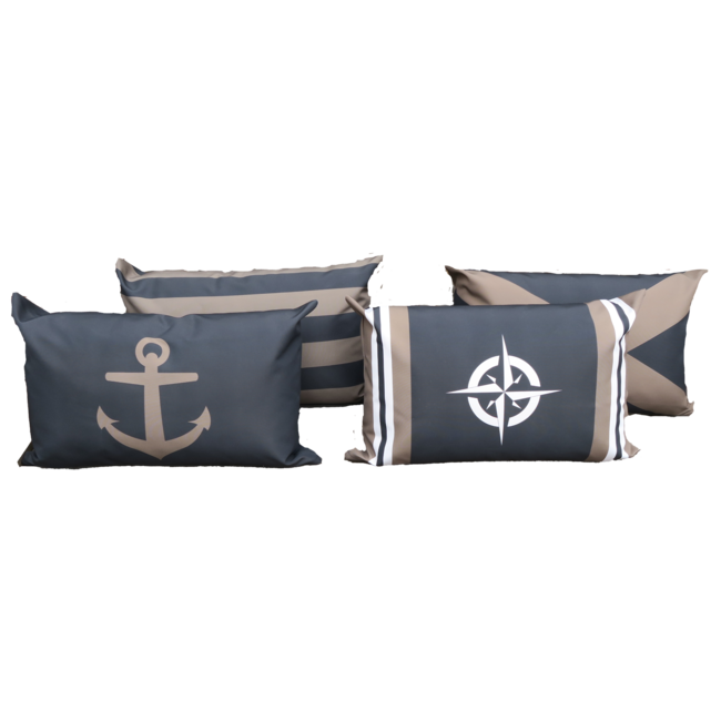 Velits Outdoor Bootkussen Mud Race gestreept kompas zwart bruin