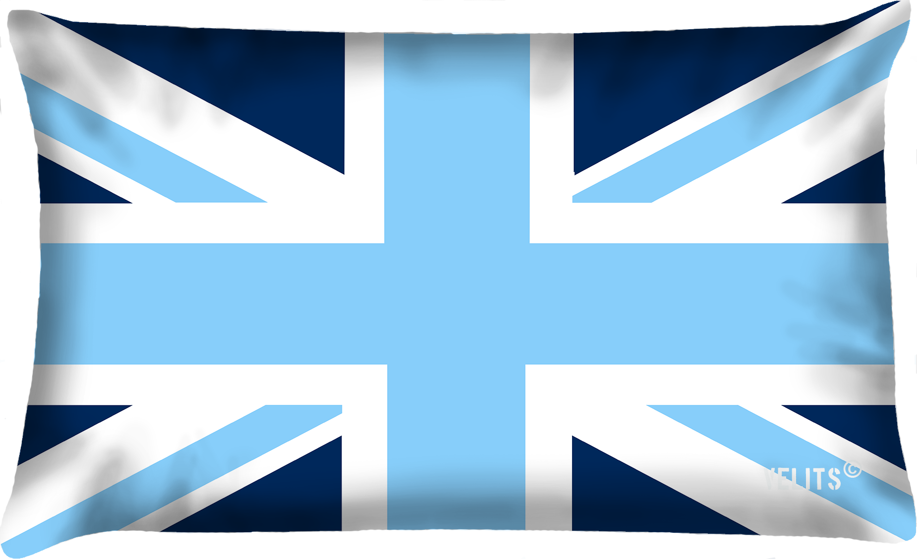 Buitenkussen Blauw Bloed Engelse vlag in blauw en wit - Vreeken