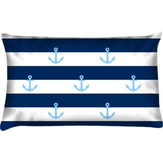 Velits Outdoor Buitenkussen Blauw Bloed gestreept ankers
