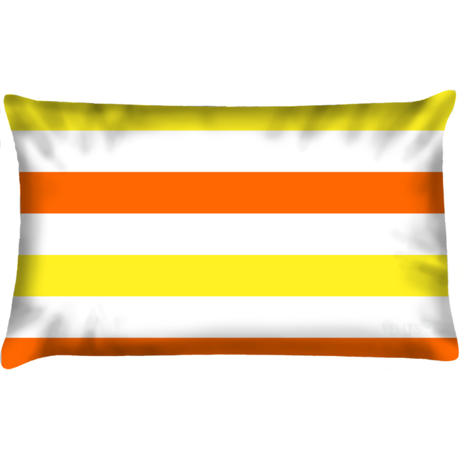 Velits Outdoor Kussen 4-seasons Summertimes gestreept oranje geel