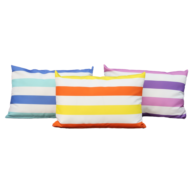 Velits Outdoor Sierkussen 4 seasons Summertimes gestreept roze paars