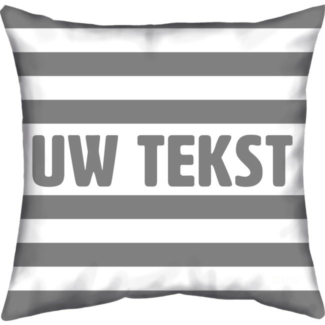 Velits Outdoor Buitenkussen gestreept met eigen tekst