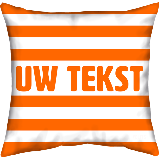 Velits Outdoor Buitenkussen gestreept met eigen tekst