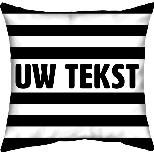 Velits Outdoor Buitenkussen gestreept met eigen tekst