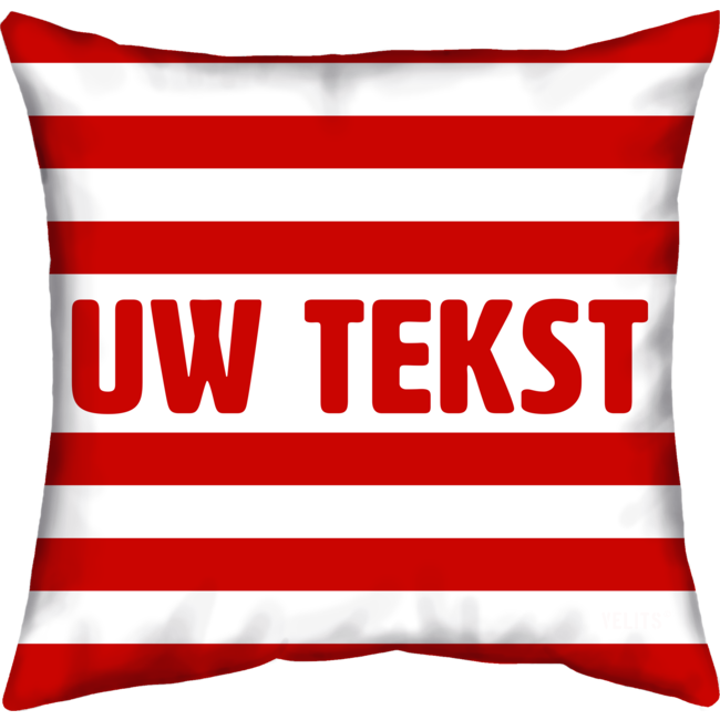 Velits Outdoor Buitenkussen gestreept met eigen tekst