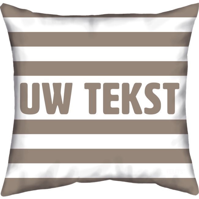 Velits Outdoor Buitenkussen gestreept met eigen tekst