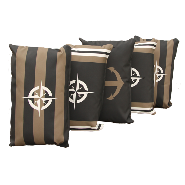 Velits Outdoor Bootkussen Mud Race streep ankers zwart ecru