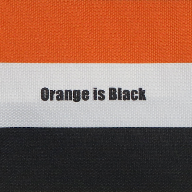 Velits Outdoor Bootkussen Orange is New Black aanmeer bolder oranje wit