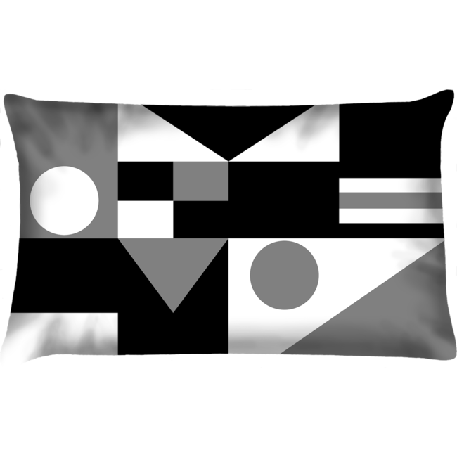 Velits Buitenkussen Black vlag patroon