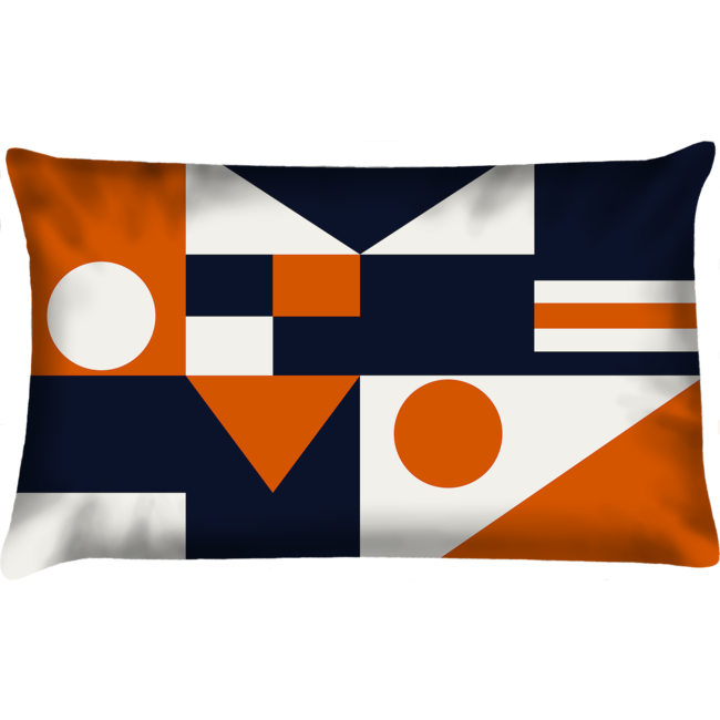 Velits Bootkussen Truly Classic  navy oranje vlag patroon