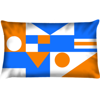Velits Buitenkussen Oranje Blanje Bleu vlag patroon