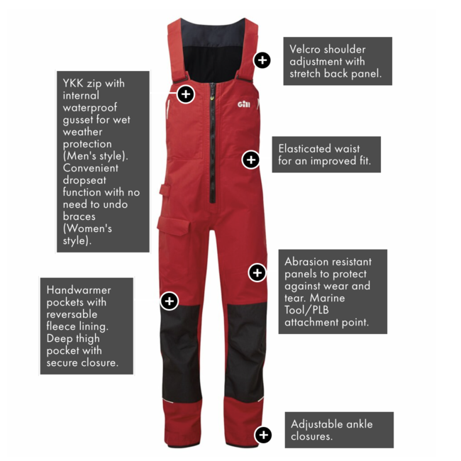 Gill Zeilbroek Offshore heren OS2 zwart maat S & XL