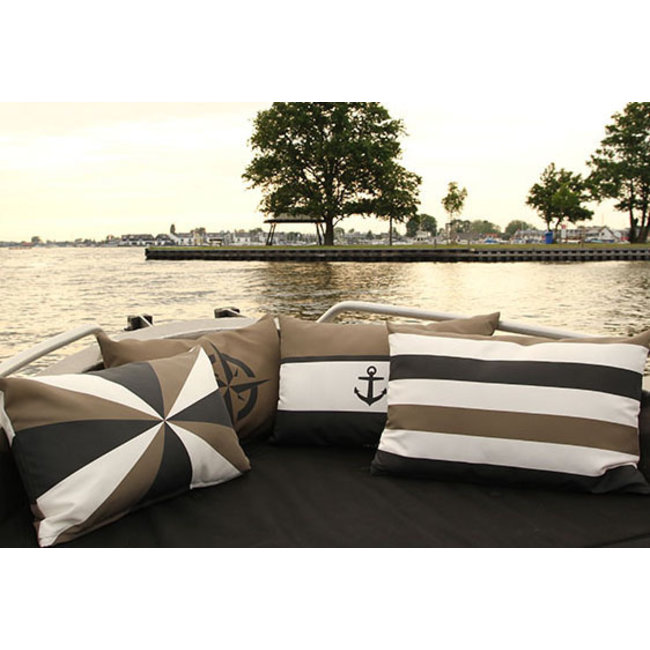 Velits Outdoor Bootkussen Mud Race admiraal streep bruin beige