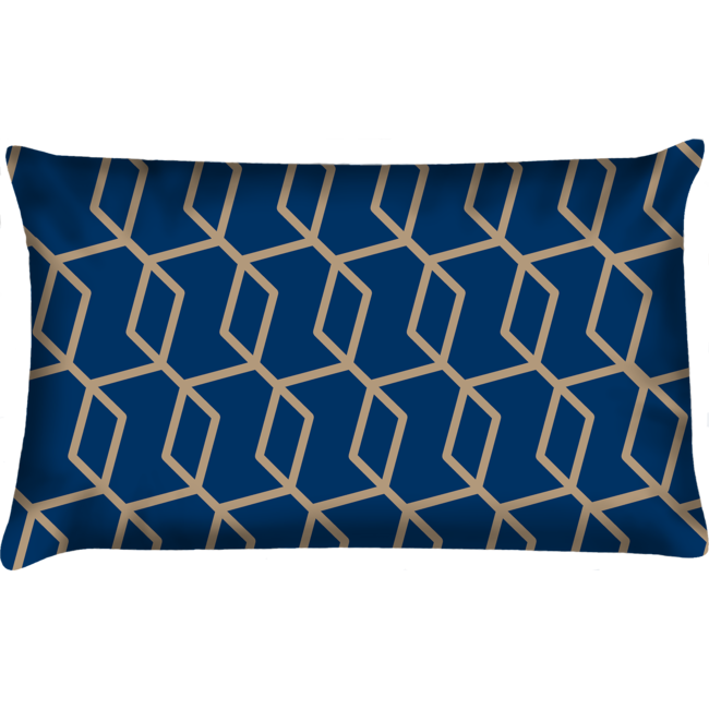 Velits Outdoor Buitenkussen Denim Grafisch Patroon